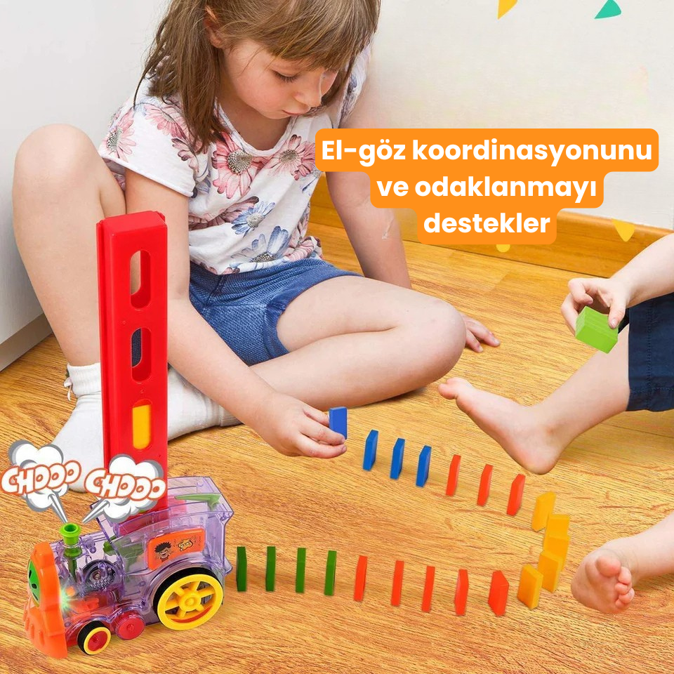 Domino Taşı Dizen Tren Oyuncak