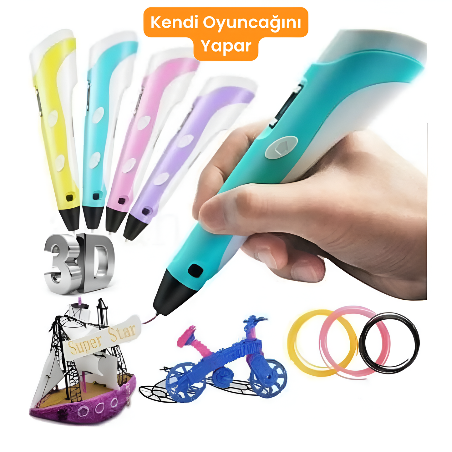 JOYRO 3D CreatePen™ - 3 Boyutlu Kalem İle Tasarla